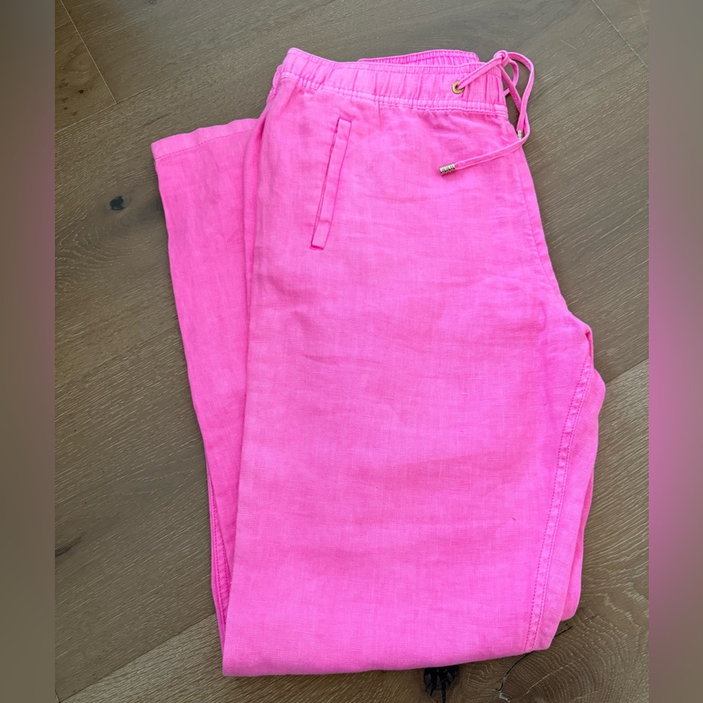 Lilly Pulitzer Bright Pink Linen Pants